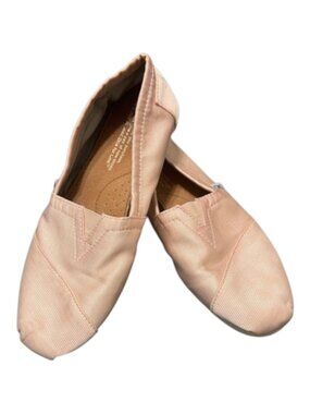 Toms Slip-On Canvas Flats Women's Size 5.5 in Light Pink Lightweight Shoes